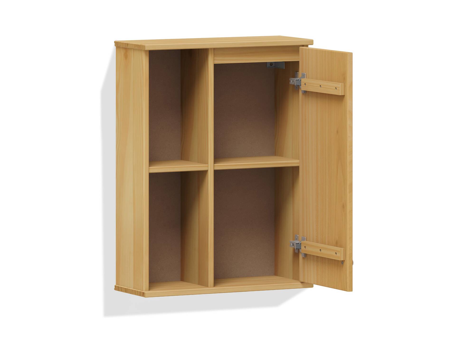 AYKO Hängeelement fürs Badezimmer, Material Massivholz, Kiefer eichefarbig lackiert 