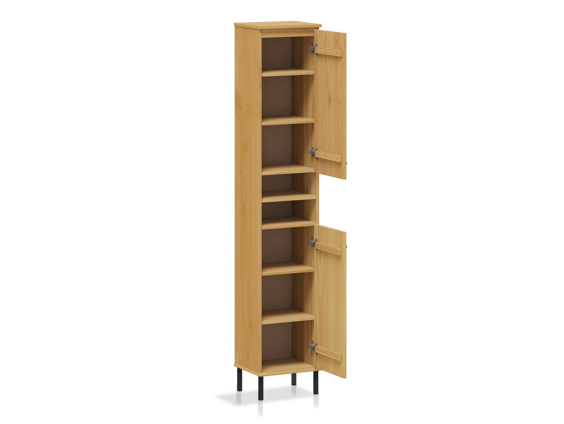 AYKO Regal III  fürs Badezimmer, Material Massivholz, Kiefer eichefarbig lackiert 