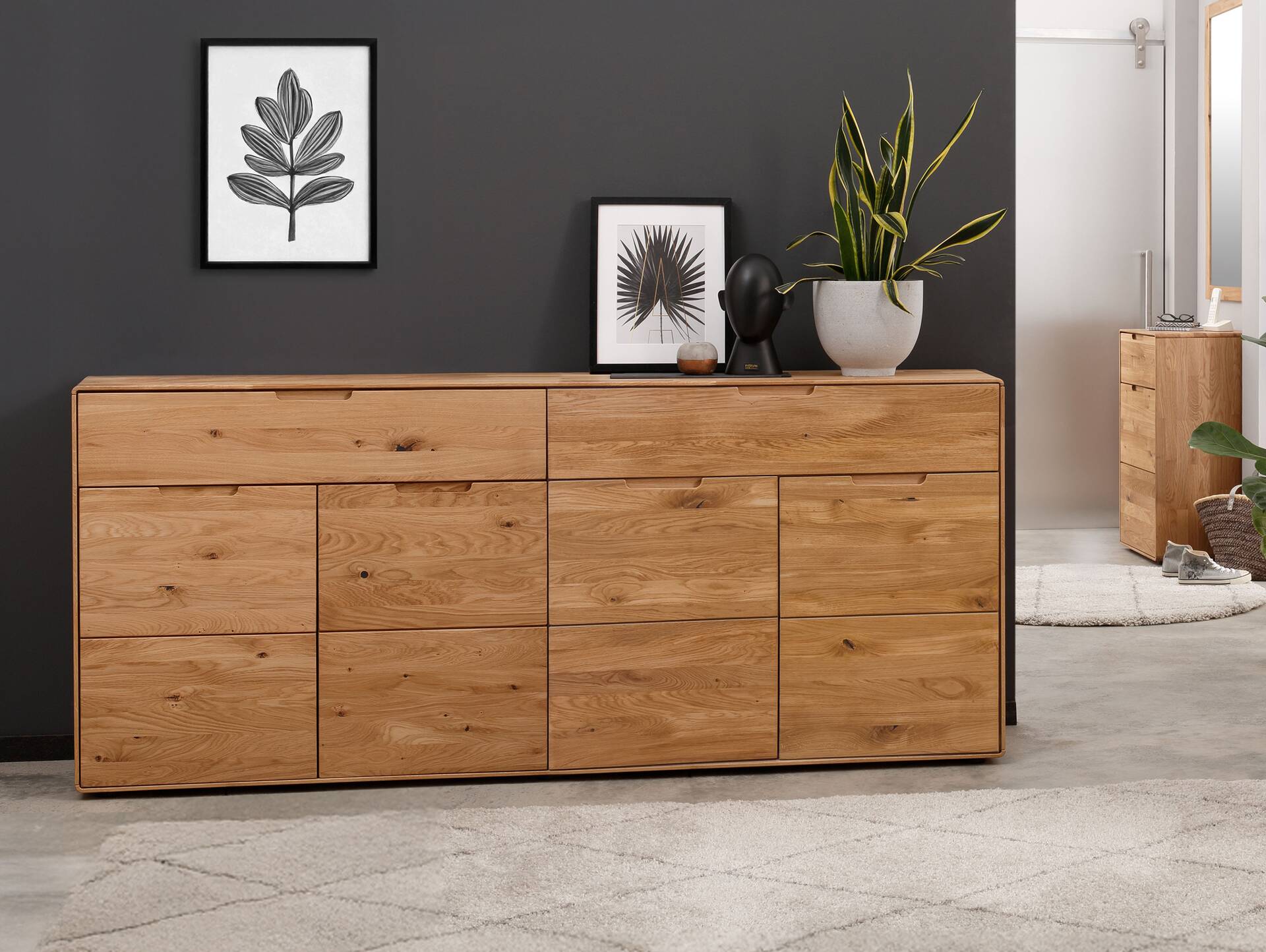 ANDINO Kommode VI, Material Massivholz, Wildeiche geölt 