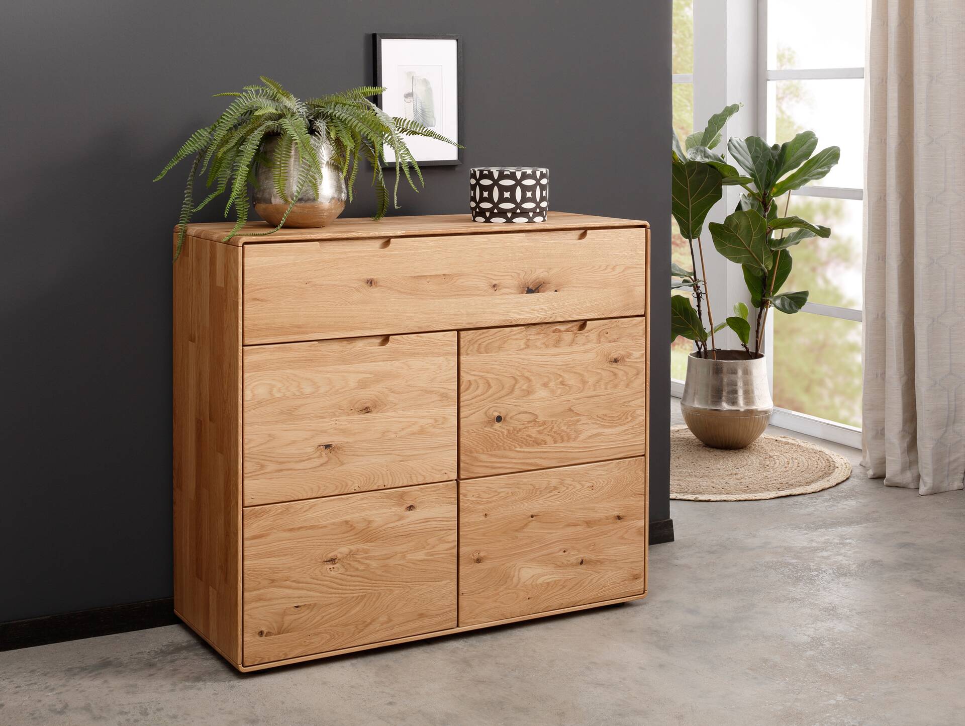 ANDINO Kommode II, Material Massivholz, Wildeiche geölt 