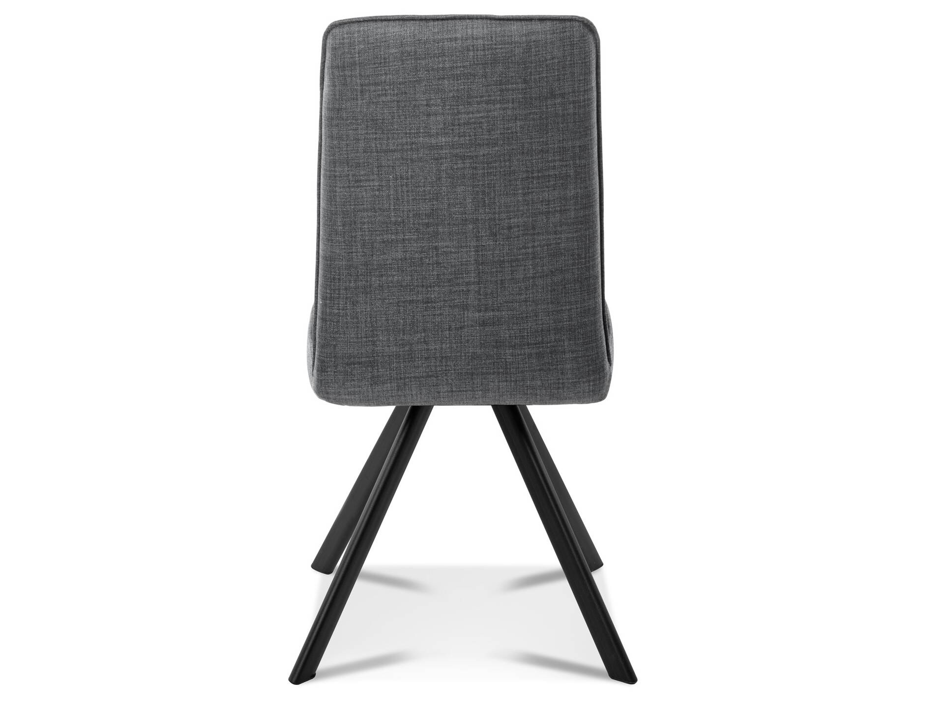 GLORIA 2er SET Polsterstühle, Gestell Eisen schwarz ohne Drehfunktion | Stoff | grau