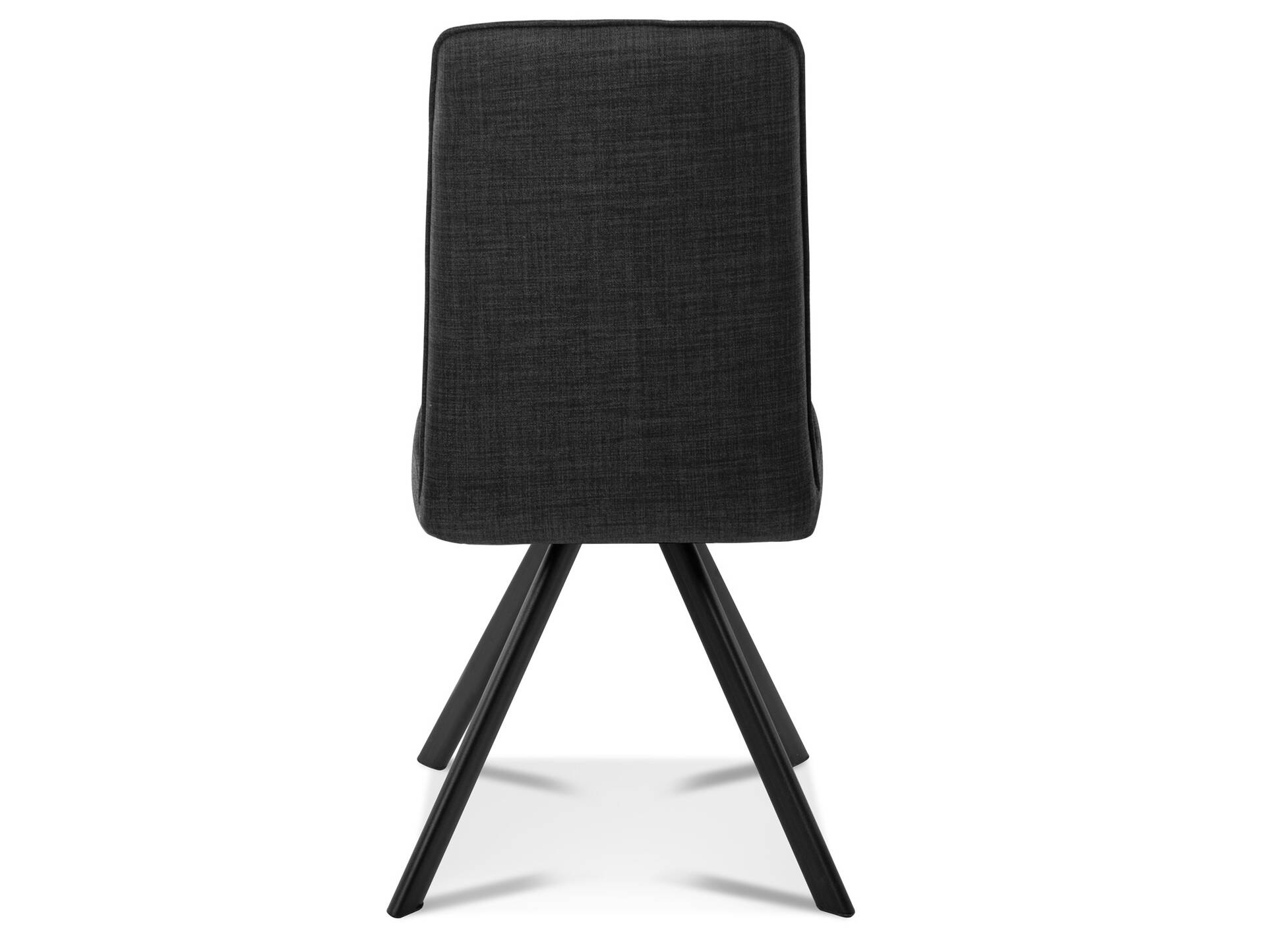 GLORIA 2er SET Polsterstühle, Gestell Eisen schwarz mit Drehfunktion | Stoff | anthrazit