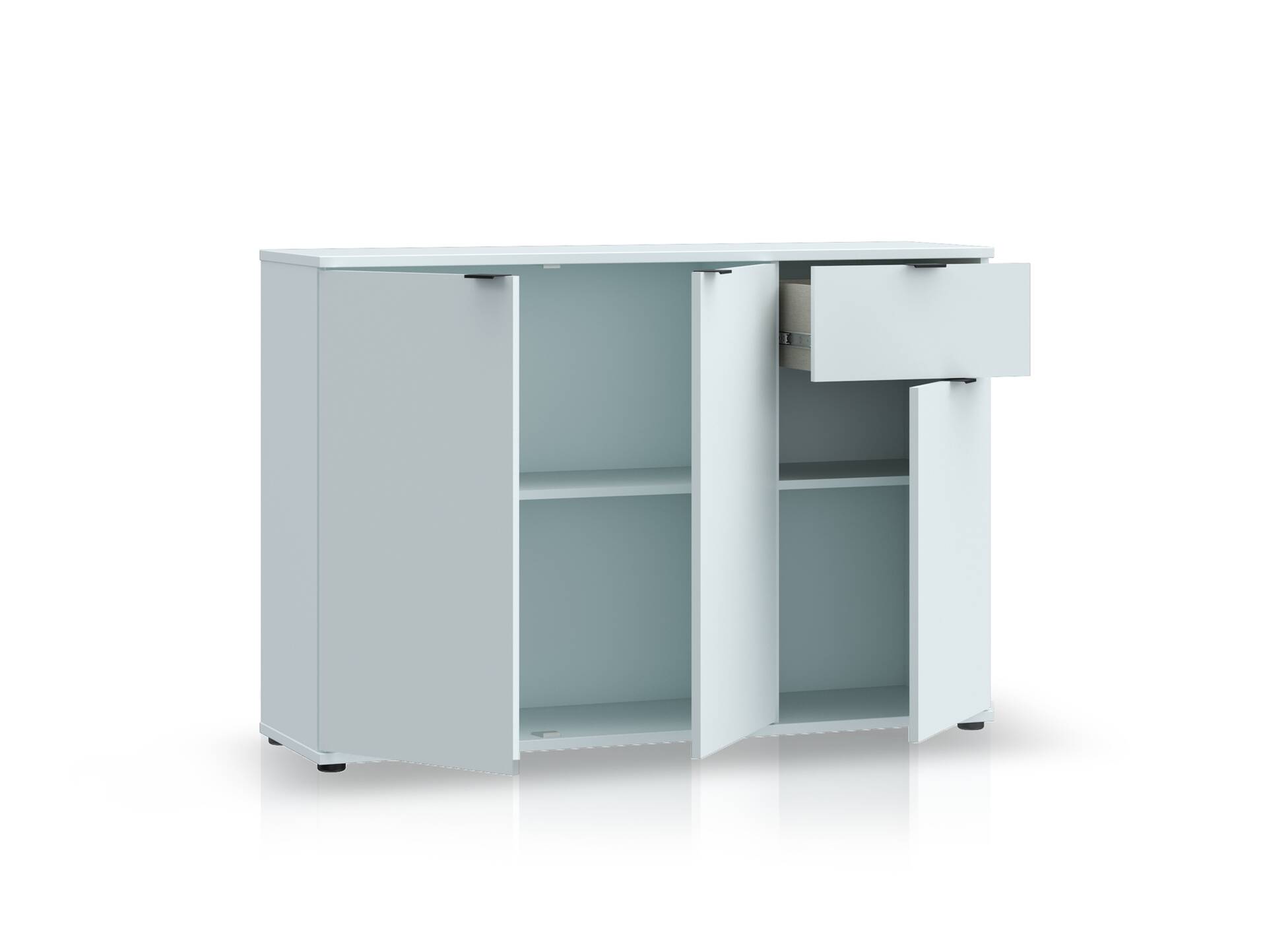 GINNY Kommode III, Material Spanplatte Hellgrau
