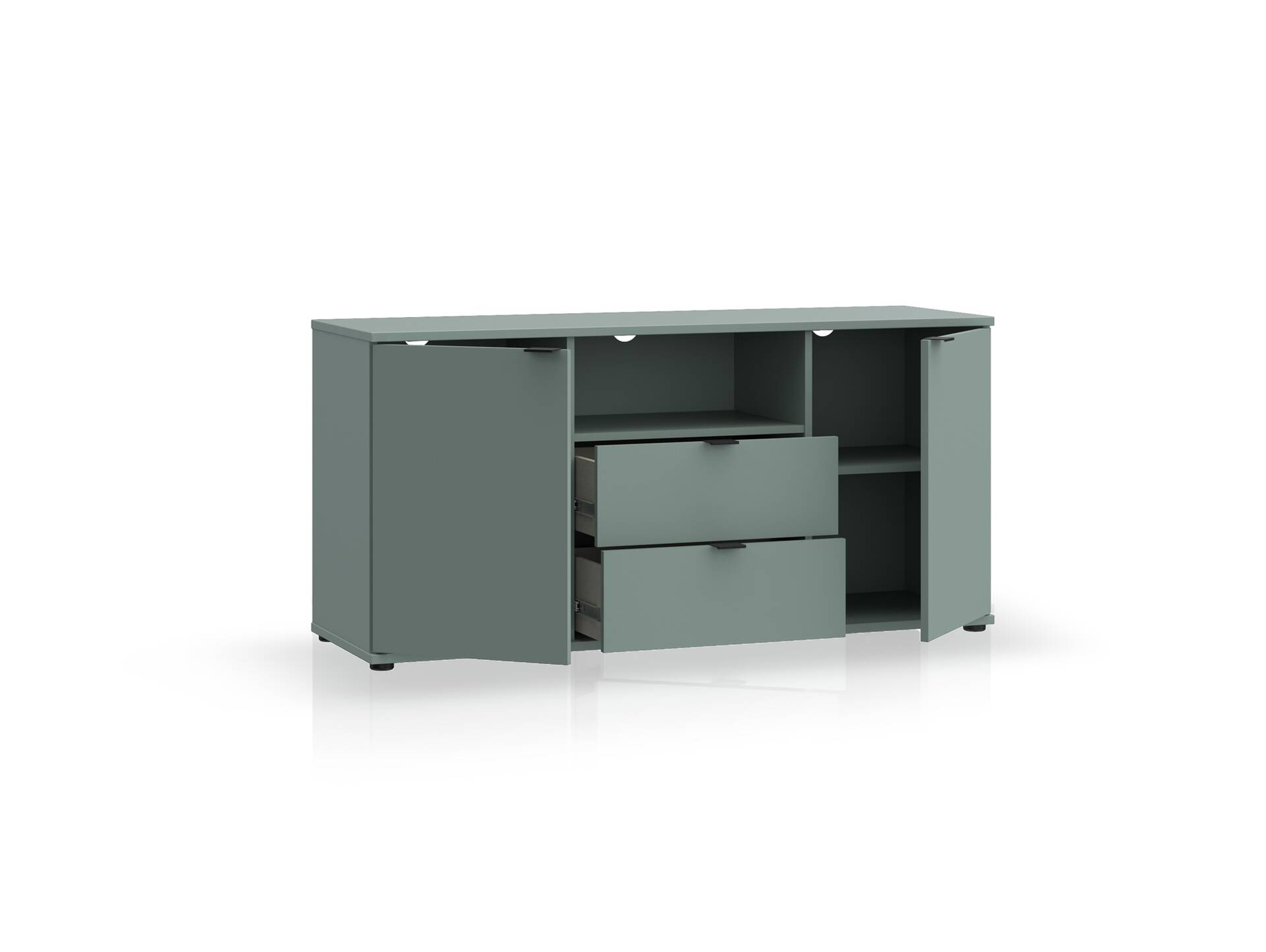 GINNY TV-Unterschrank, Material Spanplatte Salbei