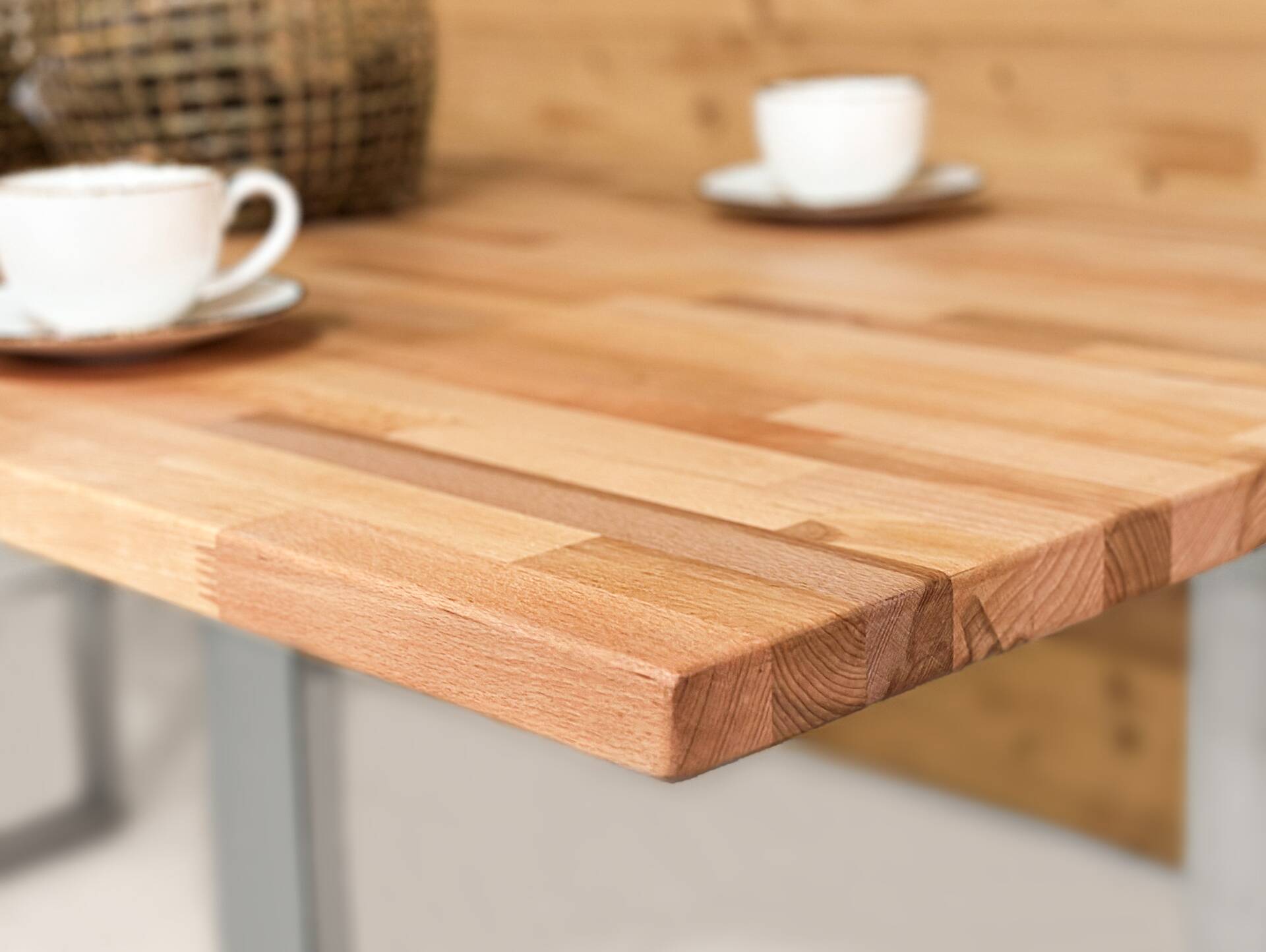 FELI Esstisch nach Maß, Material Massivholz/Edelstahl 