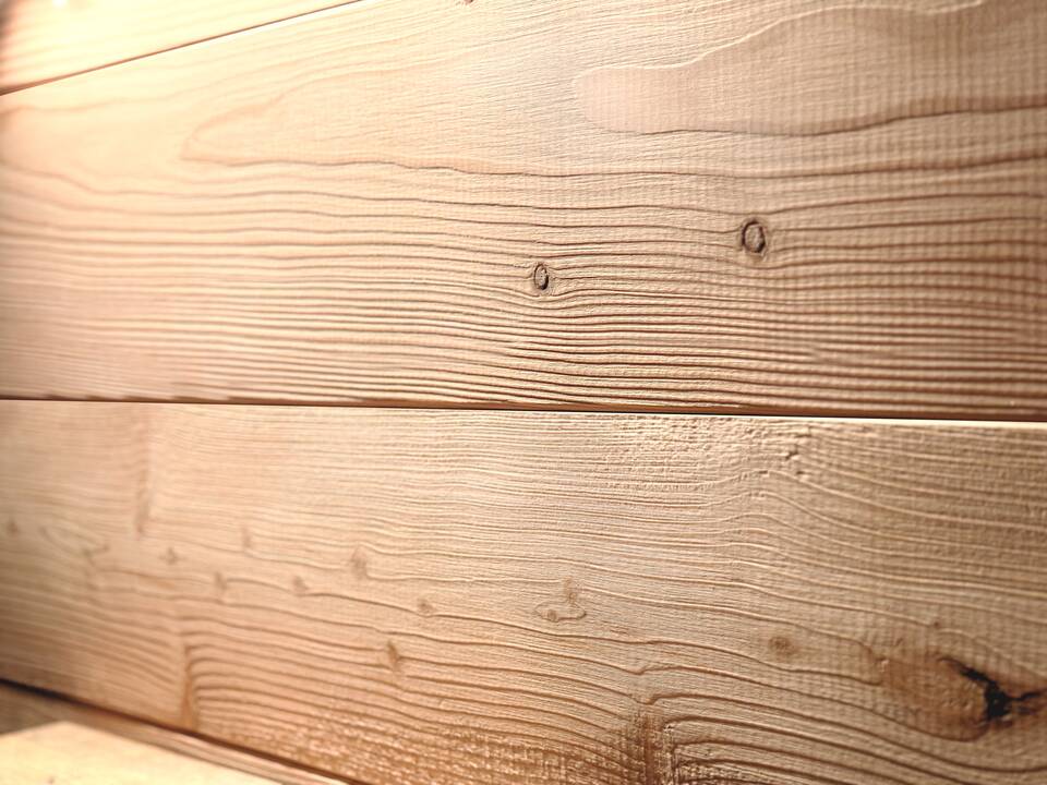 Nut- und Federbretter, Lärche gebürstet, Material Massivholz, verschiedene Längen erhältlich 17.5 cm | 1 Meter
