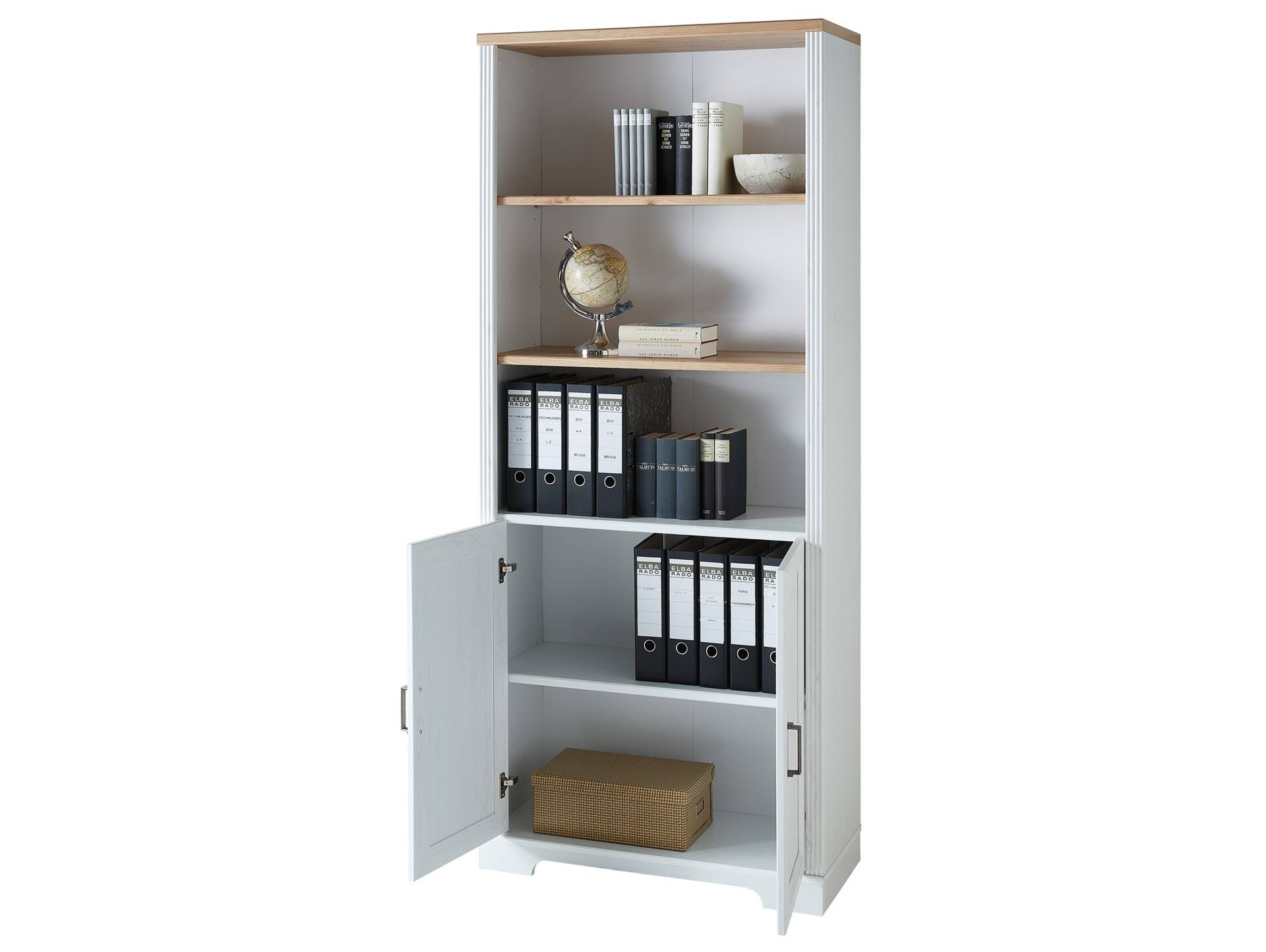 JADY Büroschrank, 2 Türen, Material MDF/Dekorspanplatte piniefarbig hell/eichefarbig