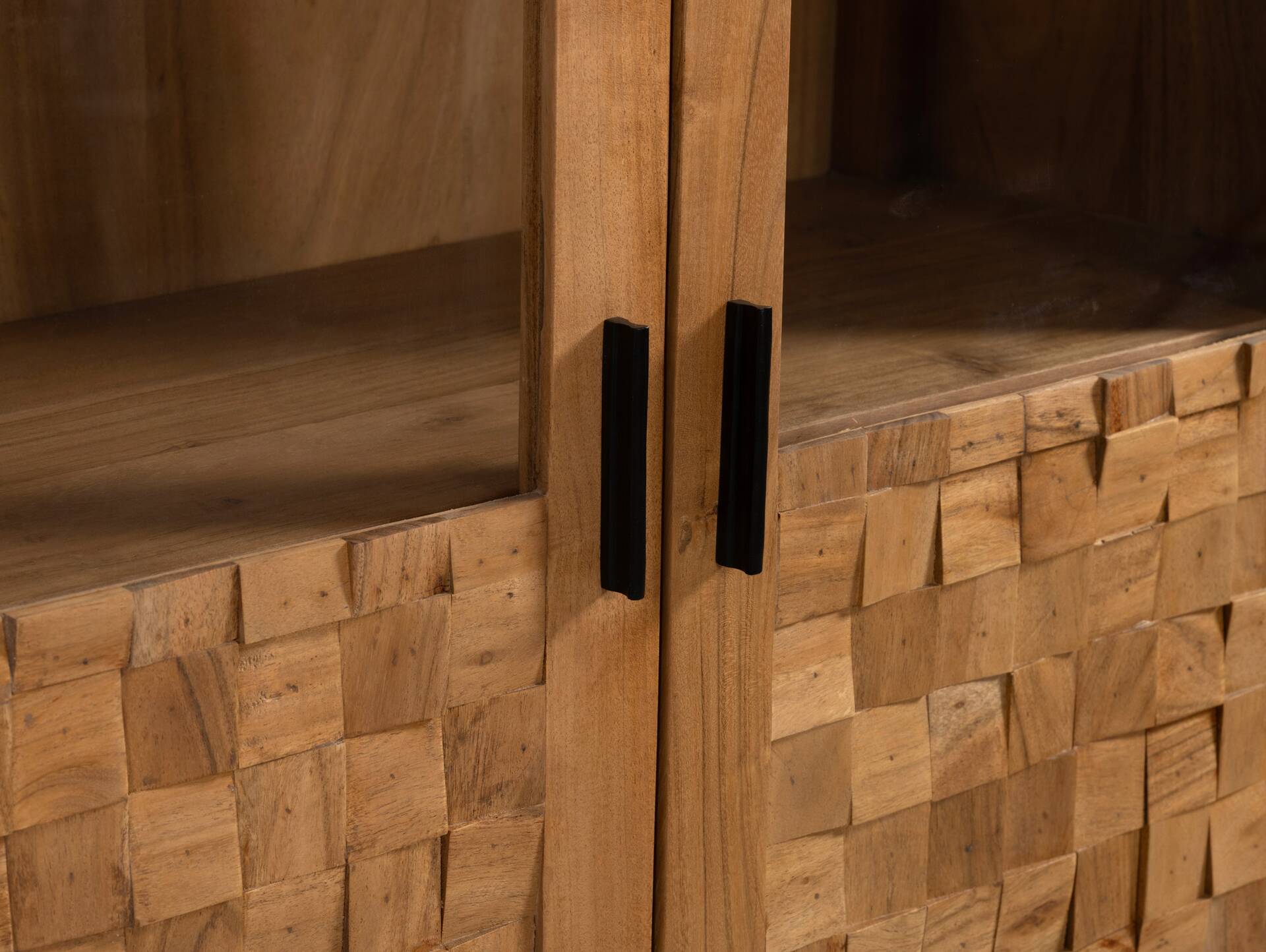 KAIRO Highboard II, Material Massivholz, Akazie massiv honigfarben 