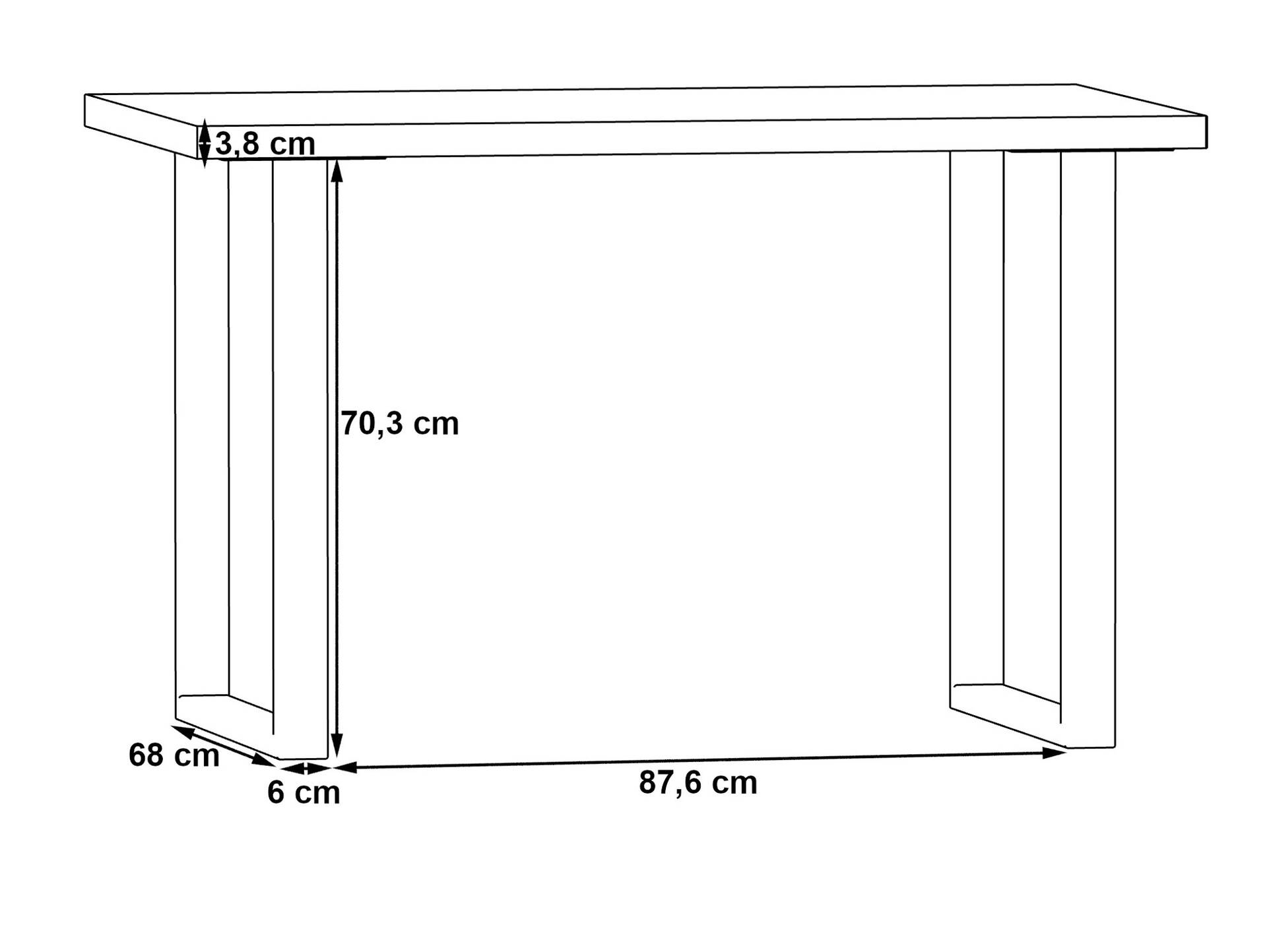 KALINA Schreibtisch 120 cm, Material Dekorspanplatte, weiss/grau 