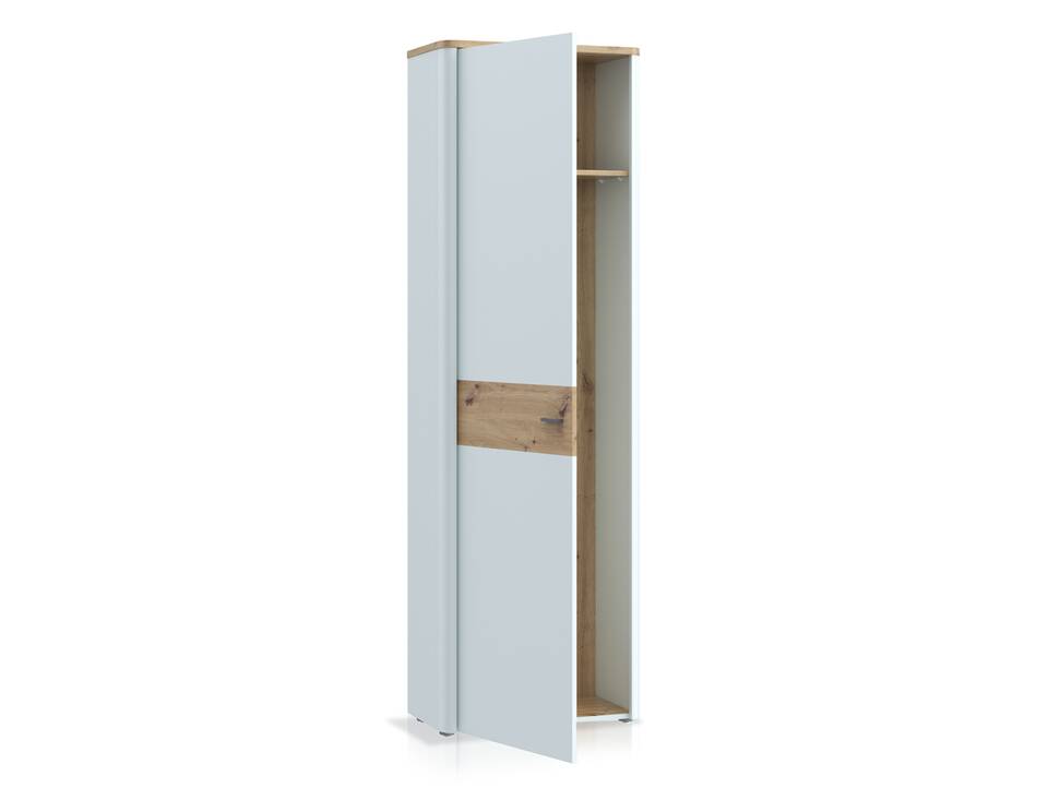 LORDANA Garderobenschrank, Material Spanplatte, Artisan Eiche Nachbildung/lichtgrau 