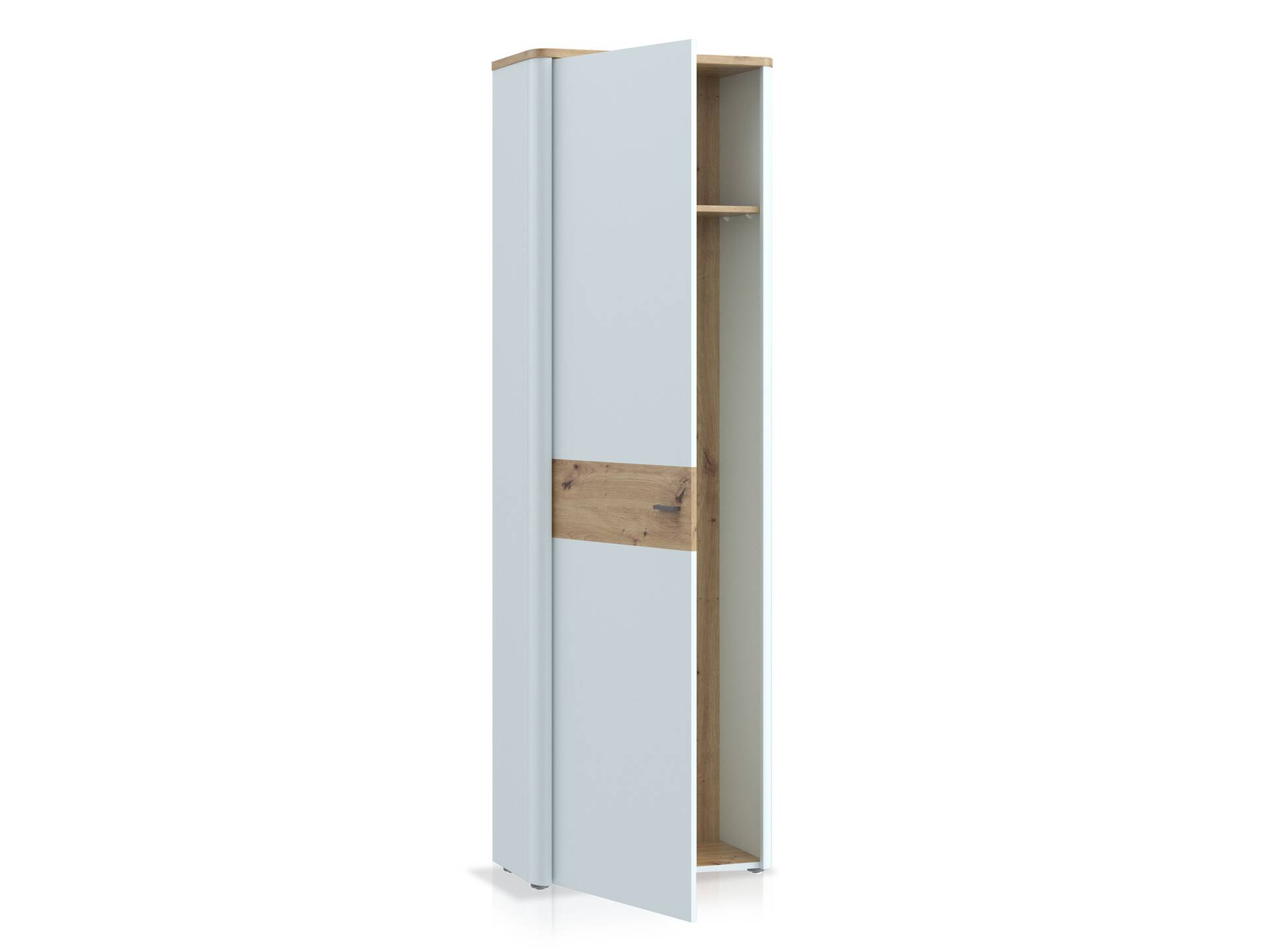 LORDANA Garderobenschrank, Material Spanplatte, Artisan Eiche Nachbildung/lichtgrau 