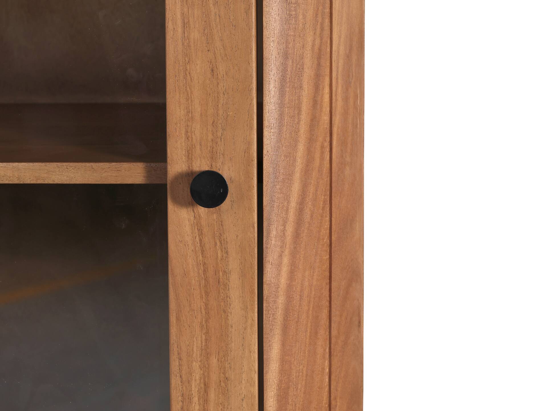 LINARO Vitrine, Material Massivholz, Akazie massiv honigfarben 