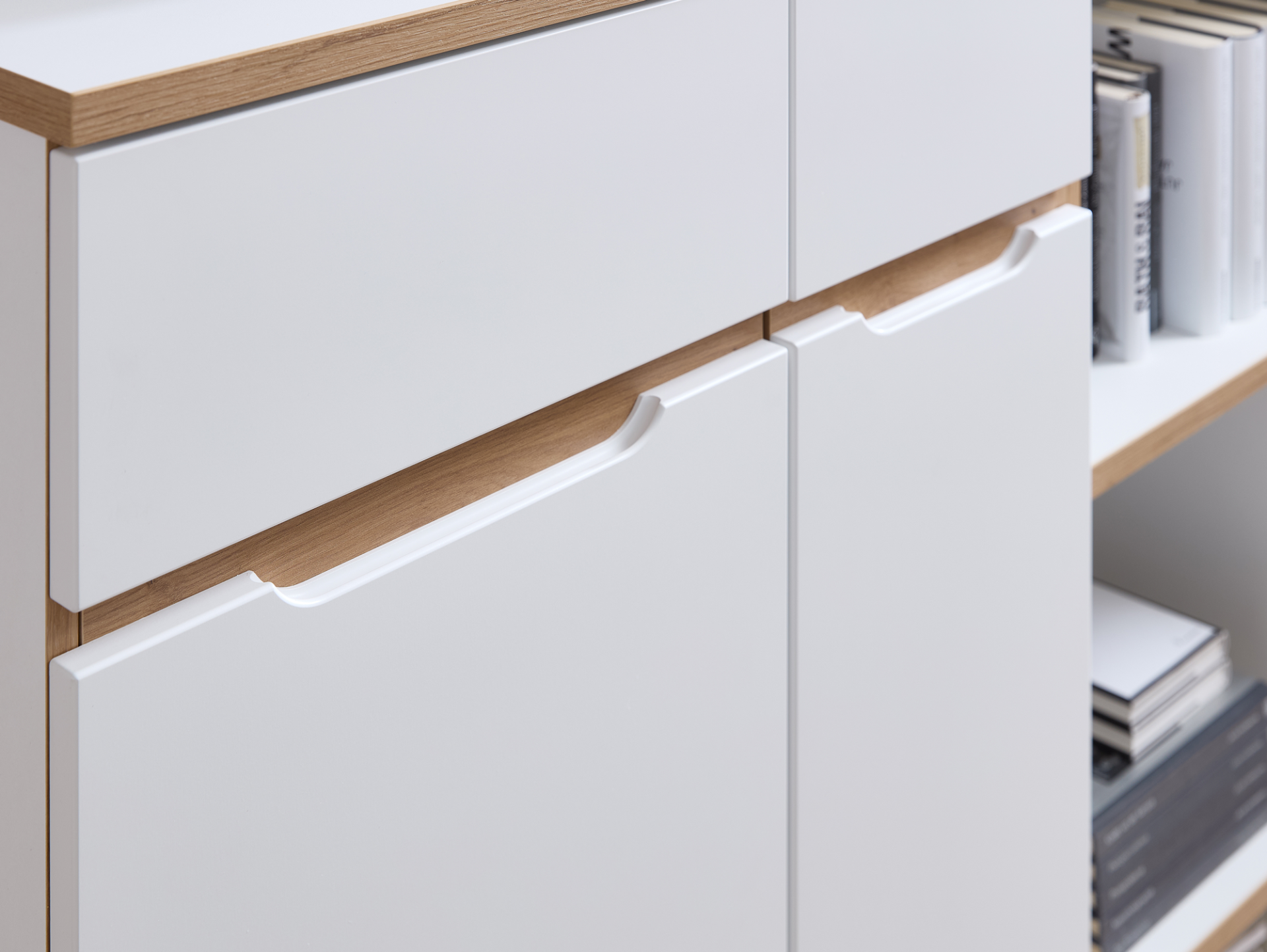 MAILAND Büroschrank V, Material Dekorspanplatte Weiss