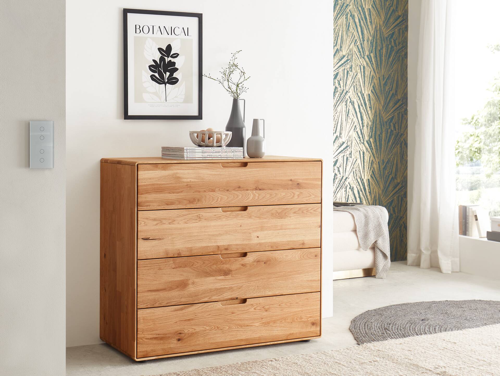ANDINO Kommode V, Material Massivholz, Wildeiche geölt 