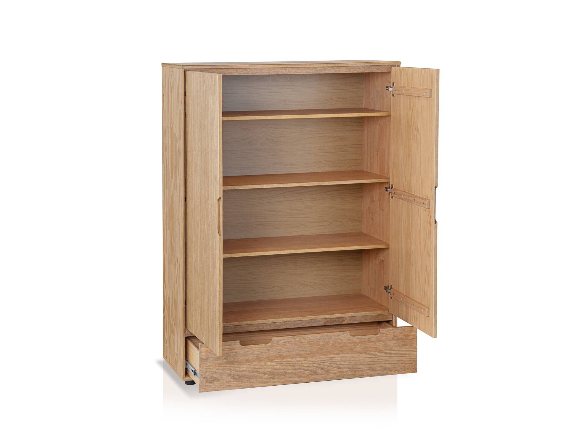 NESTRA Wäscheschrank, Material Massivholz, Kiefer eichefarbig 