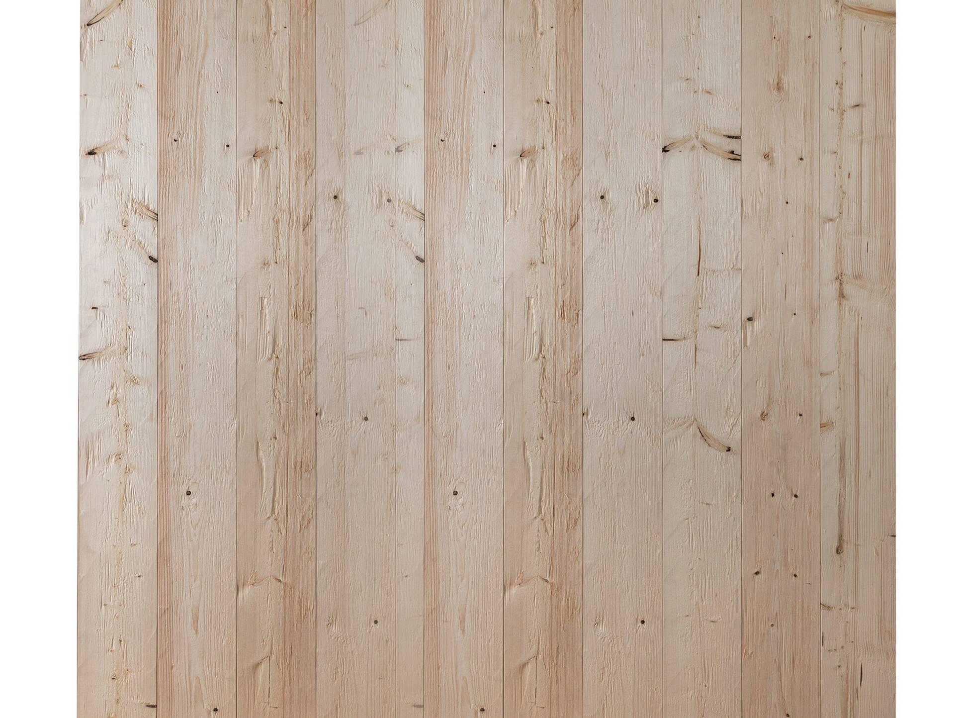 Nut- und Federbretter, Fichte gehackt/gebürstet, Material Massivholz, verschiedene Längen erhältlich Natur | 24 mm | 4 Meter | 5 m²