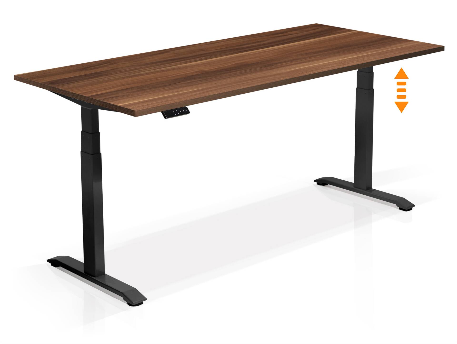 OFFICE ONE Schreibtischplatte, Material Dekorspanplatte 120 x 80 cm | nussbaumfarbig