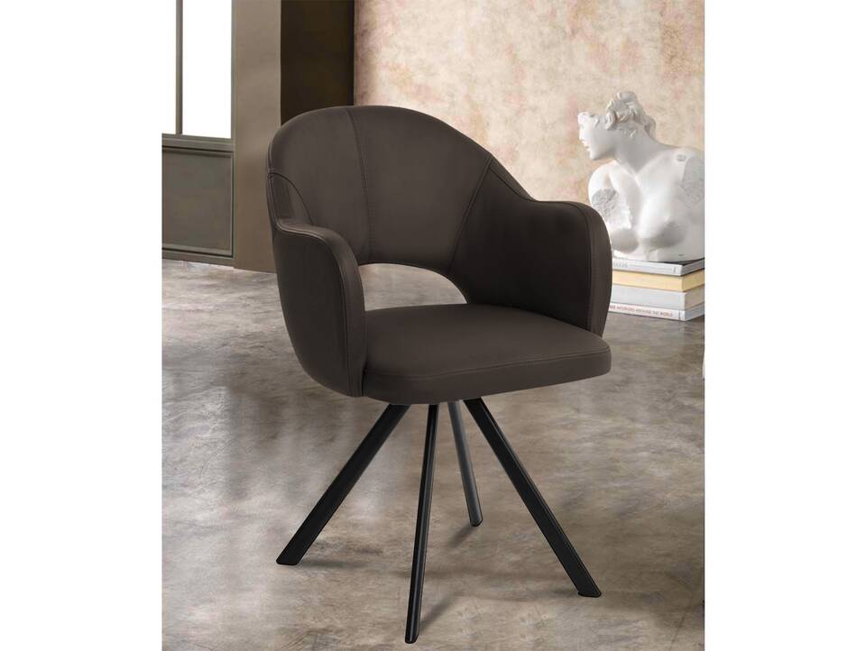 DOLORA 2er SET Schalenstühle, Gestell Eisen schwarz ohne Drehfunktion | Stoff | blau