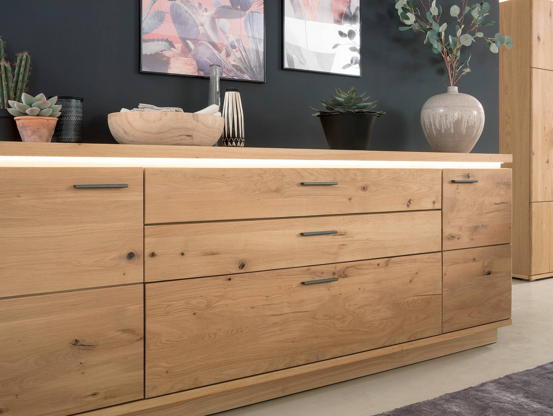 BRINSTONE Sideboard II, Balkeneiche teilmassiv 