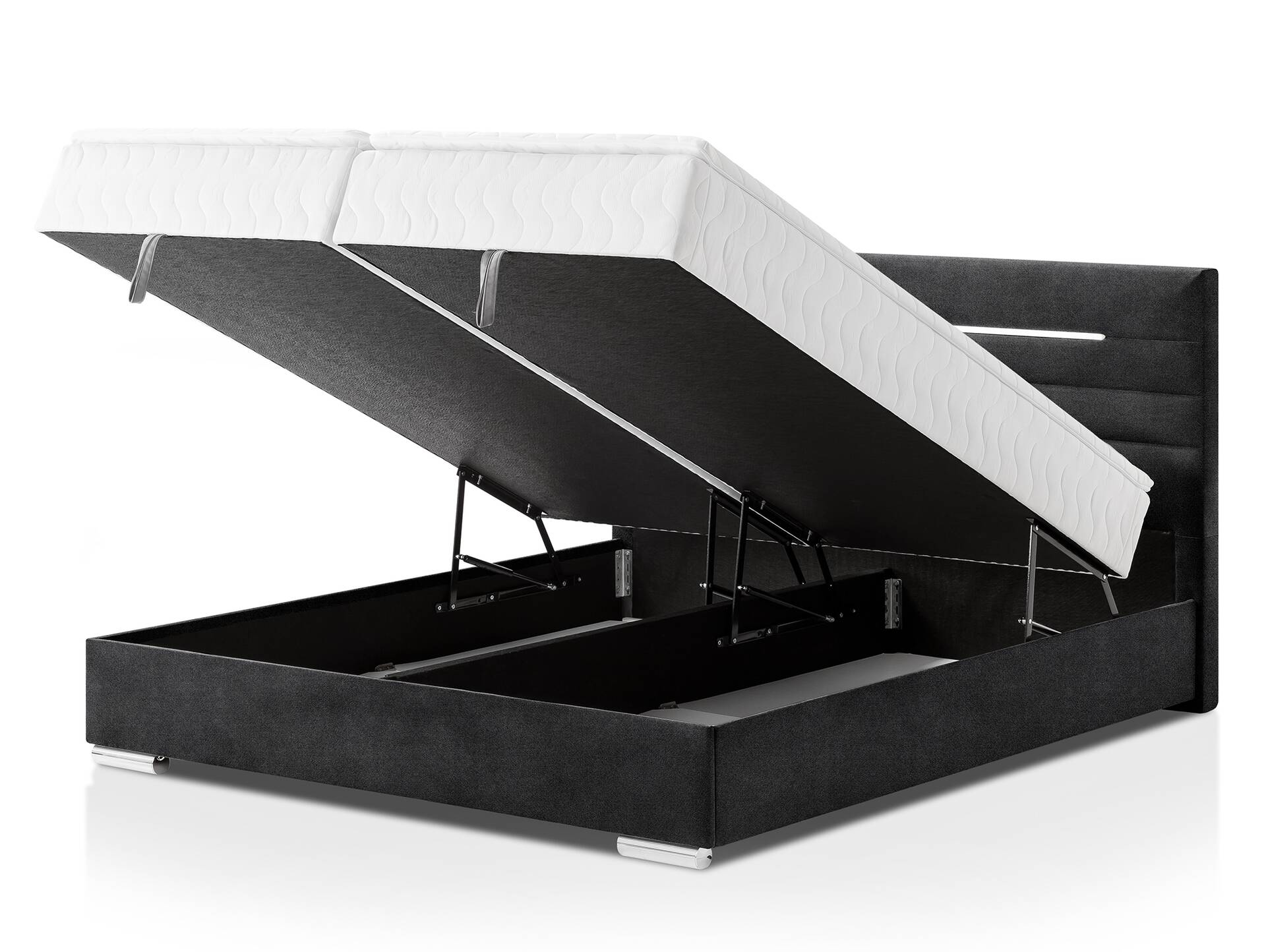 SOLAICA Boxspringbett mit Bettkasten, Härtegrad 3 