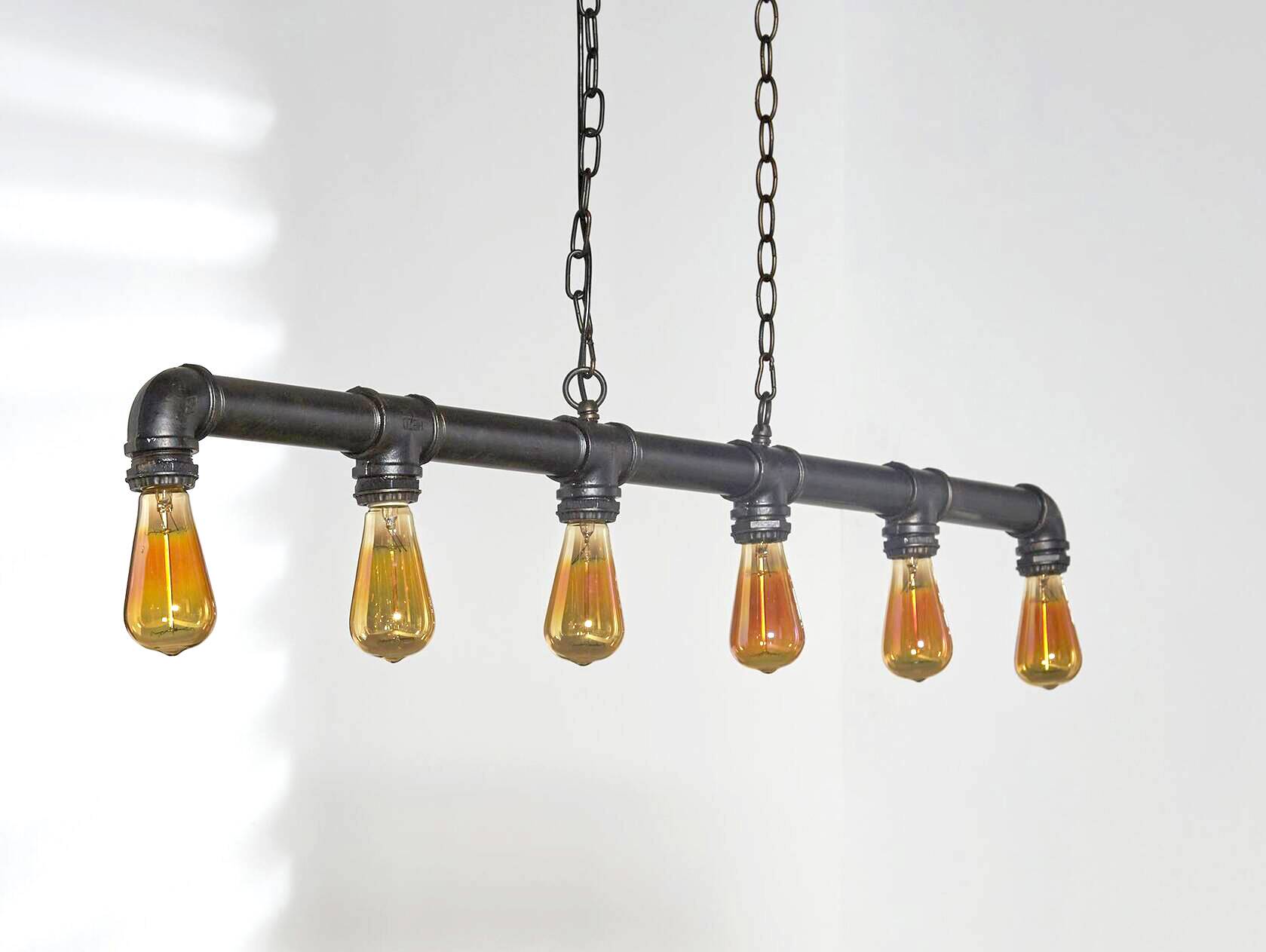 TAFEL Pendelleuchte Industrial tube schwarz 5 Lampen
