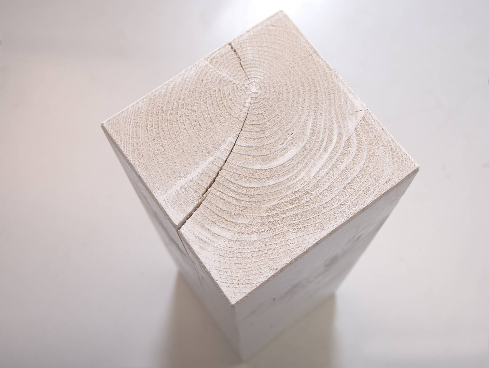 Blumensäule / Dekosäule, Material Massivholz, Fichte massiv weiss | 15x15 cm | 40 cm