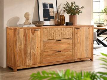 KAIRO Sideboard II, Material Massivholz, Akazie massiv honigfarben 