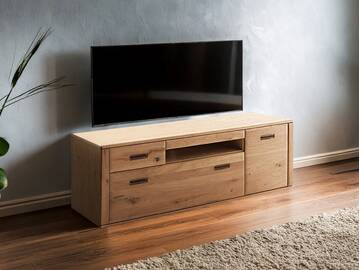 ASKARO TV-Element II, Material Teilmassiv, Balkeneiche geölt 