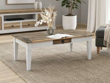 NOTTINGHAM Couchtisch, recyceltes Altholz, teilmassiv