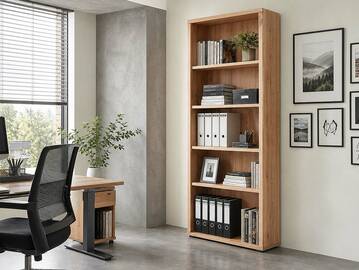 SAN MARINO Büroregal I, Material Spanplatte, Artisan eichefarbig