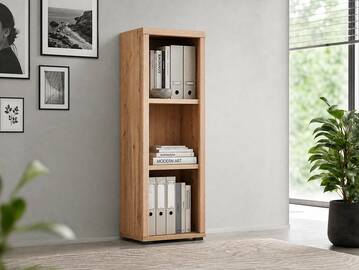 SAN MARINO Büroregal klein, Material Spanplatte, Artisan eichefarbig