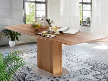 TALINA Maßesstisch / Säulenesstisch, Material Massivholz/Edelstahl