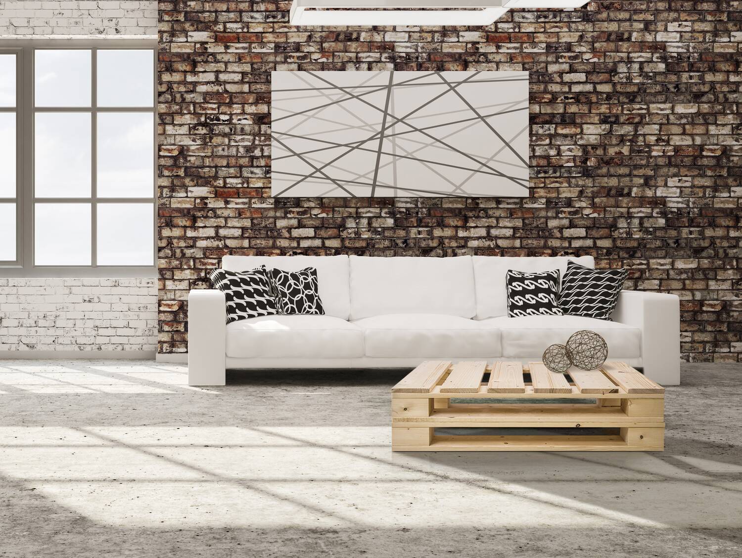 PALETTI DUO Couchtisch I aus Paletten 60x90 cm natur