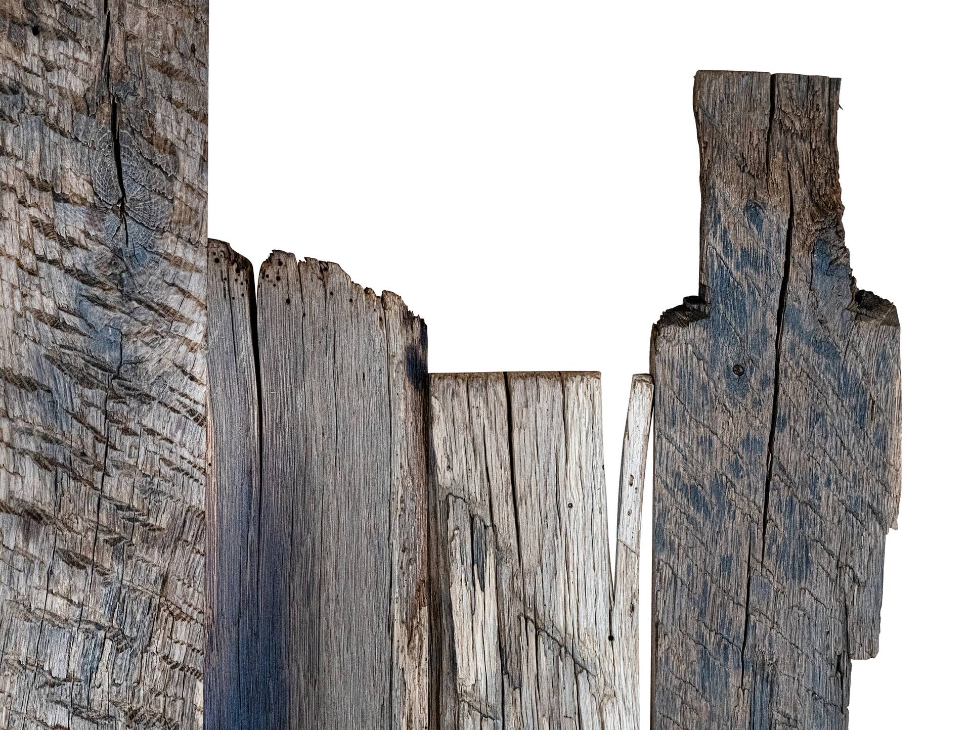 1 Paket Eiche-Altholz Bretter ungekappt, Material Massivholz 150-200 cm