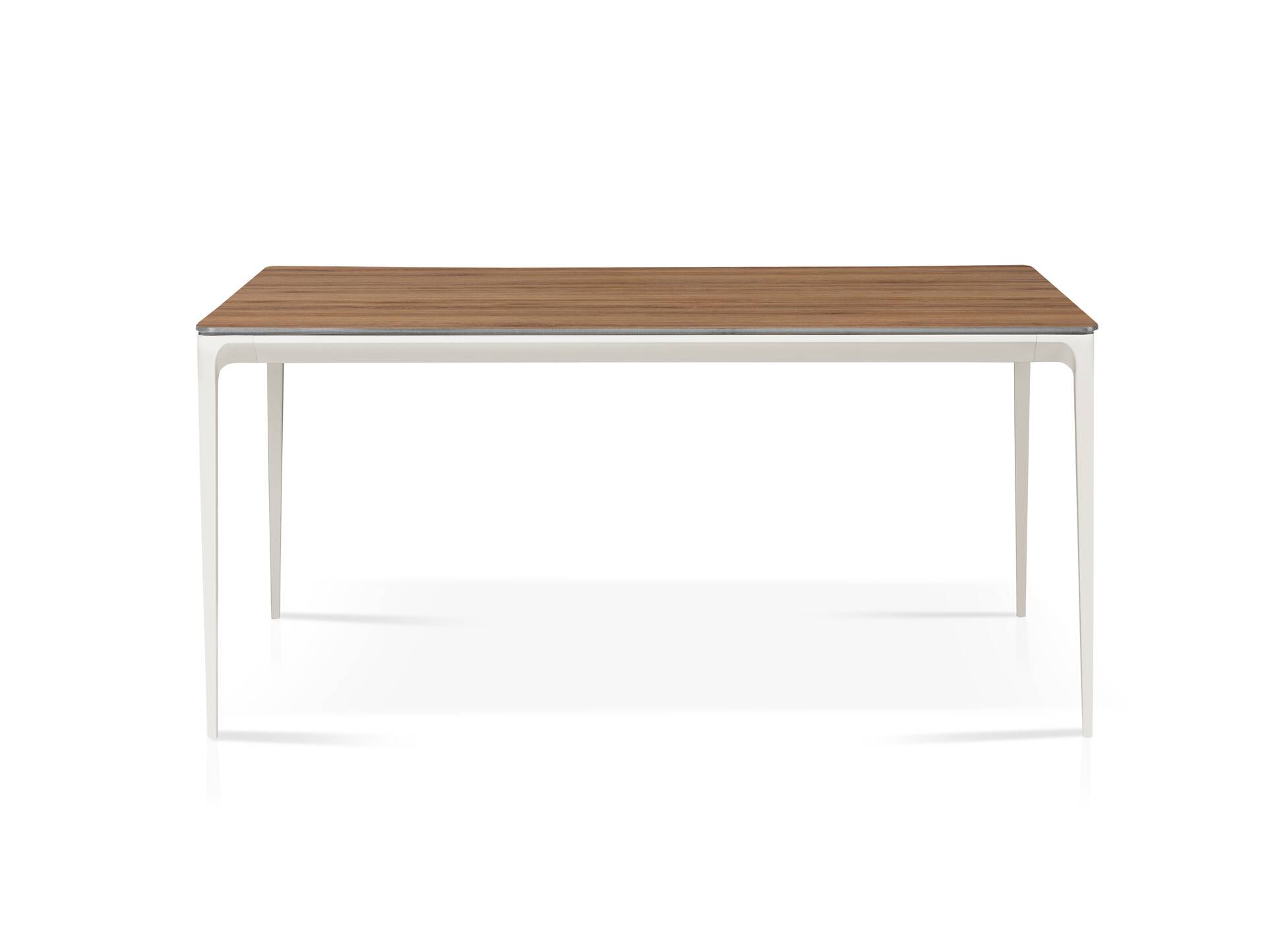 VARESE Gartentisch mit Metallgestell, HPL-Platte 180 x 100 cm | greige/eichefarbig