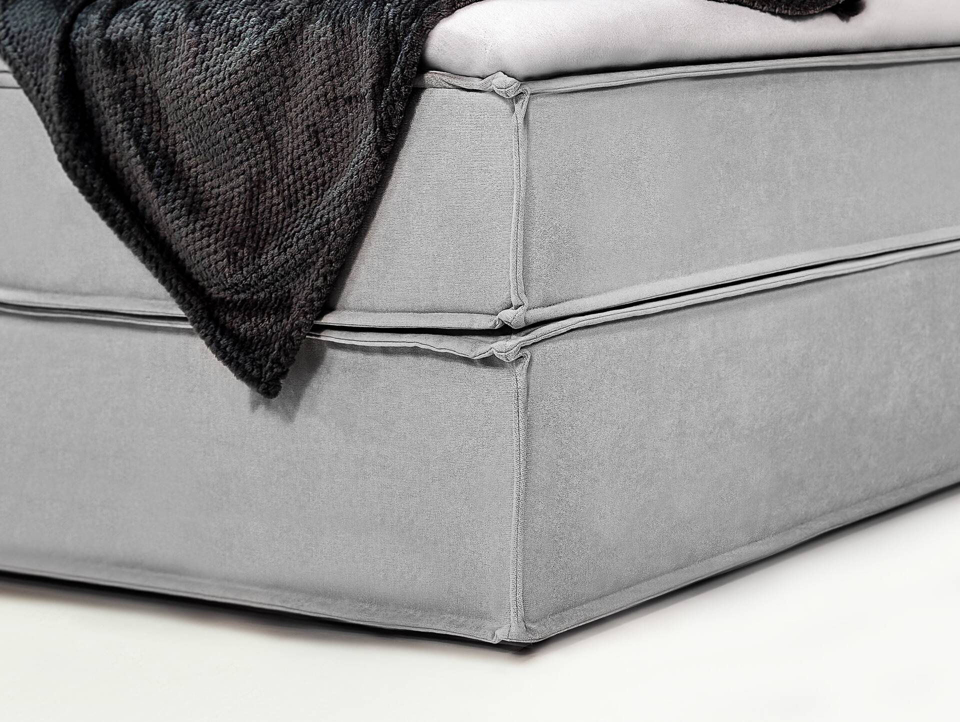 MIDNIGHT Boxspringbett 180 x 200 cm | grau