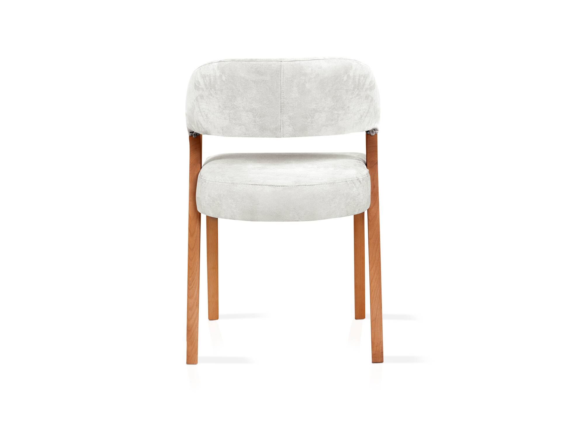 ALONA Polsterstuhl, Material Massivholz/Bezug Kunstleder Buche | silvercreme