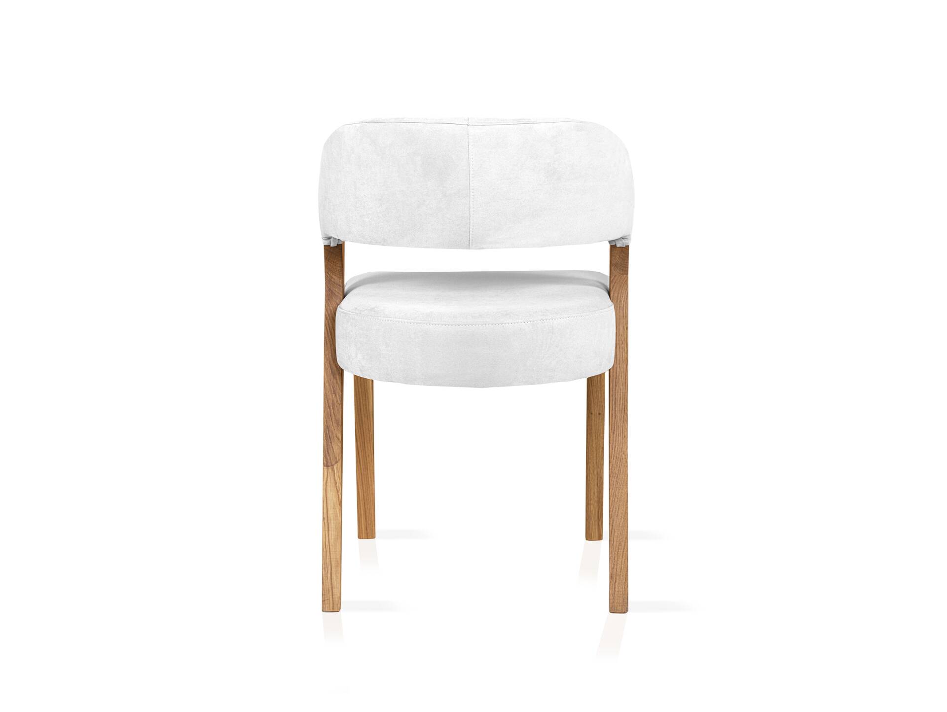 ALONA Polsterstuhl, Material Massivholz/Bezug Kunstleder Eiche | silvercreme