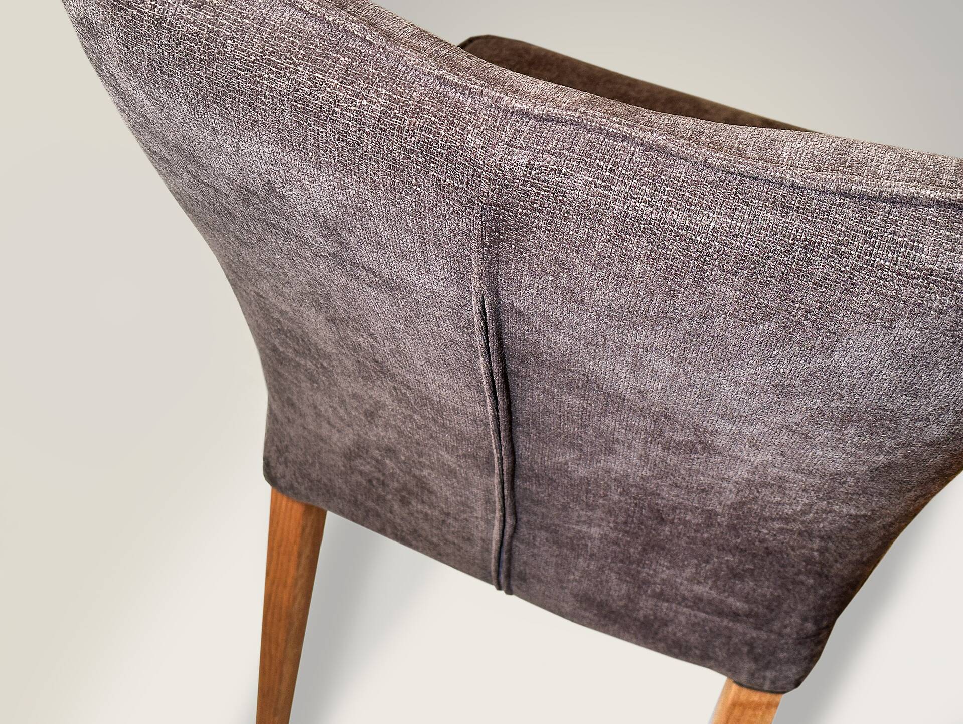 AMERA Polsterstuhl, Material Massivholz/Bezug Stoff Braun