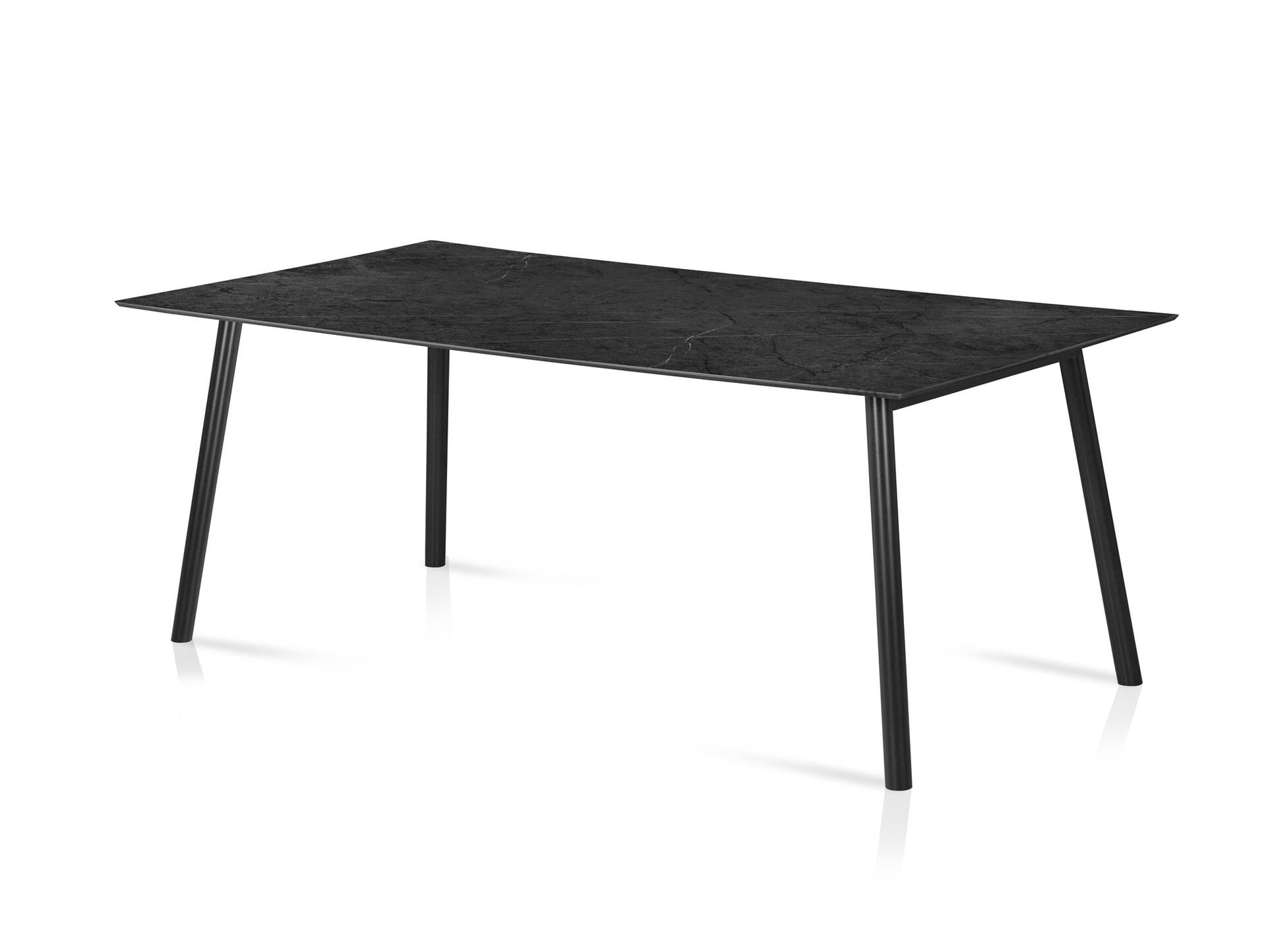 Alpstein Esstisch / Gartentisch, Material HPL/Aluminium 140 cm | 80 cm | Dunkelgrau