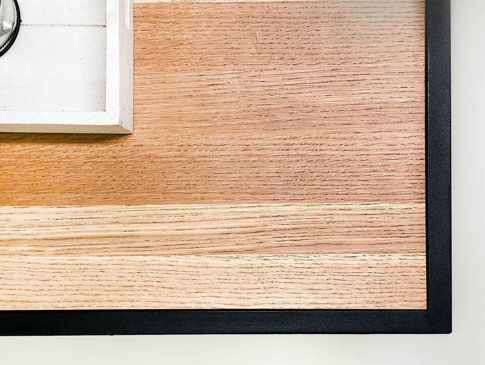 IOLA Couchtisch,  Material Massivholz/Metall, Eiche geölt/schwarz 