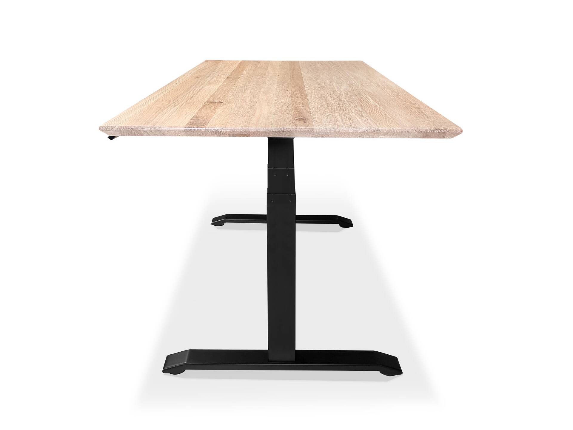 OFFICE OAK elektrisch höhenverstellbarer Schreibtisch 160x80 cm, Material Massivholz, Eiche geölt 