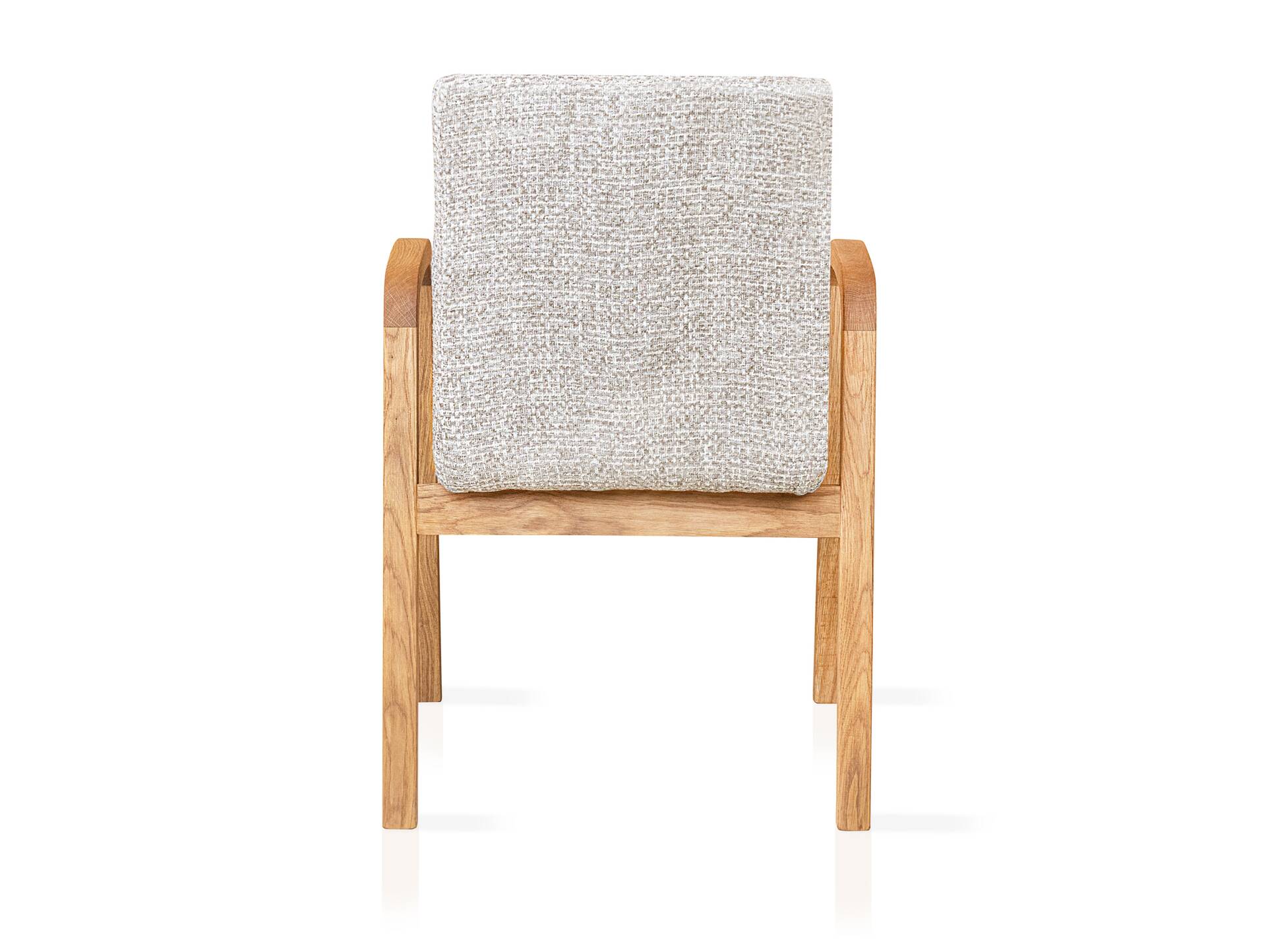SOFIE Esstischstuhl, Material Massivholz/Stoff, Wildeiche/hellgrau Hellgrau | 1 Stück