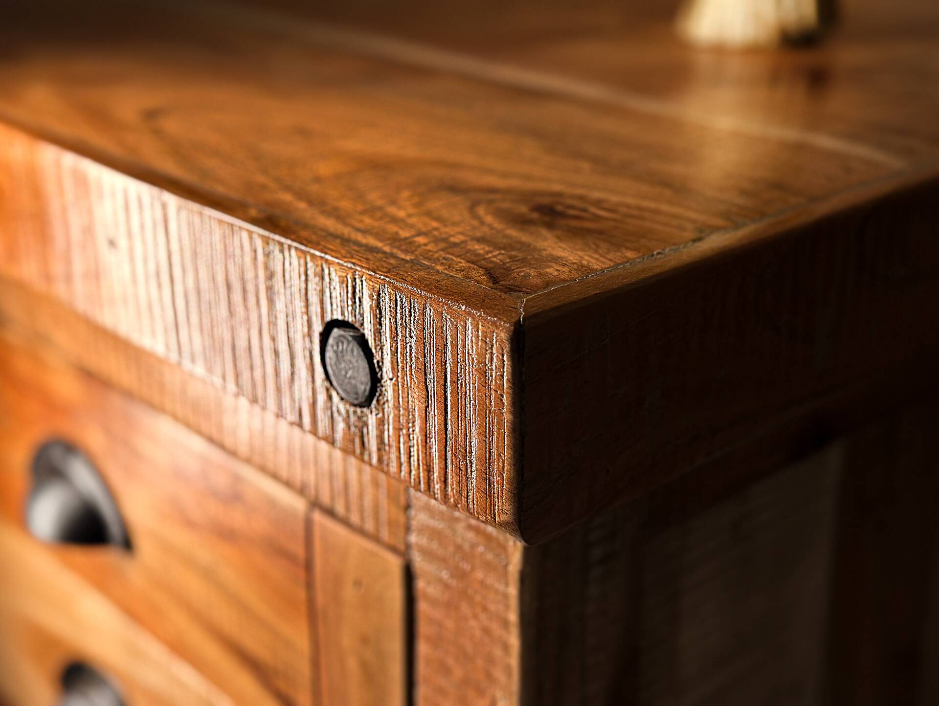 WINCHESTER TV-Board II, Material Massivholz, Mango rustikal 