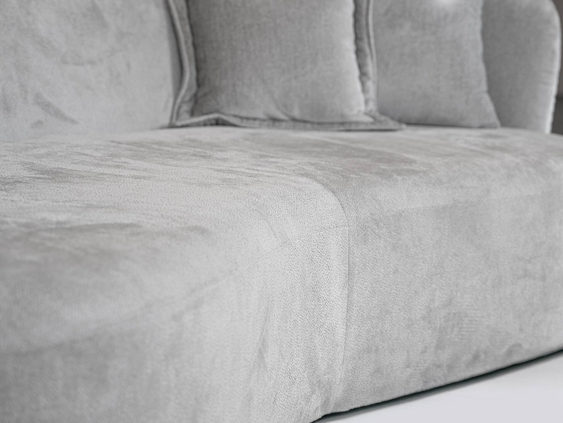 CECILE 2er Sofa, Material Stoff, grau 