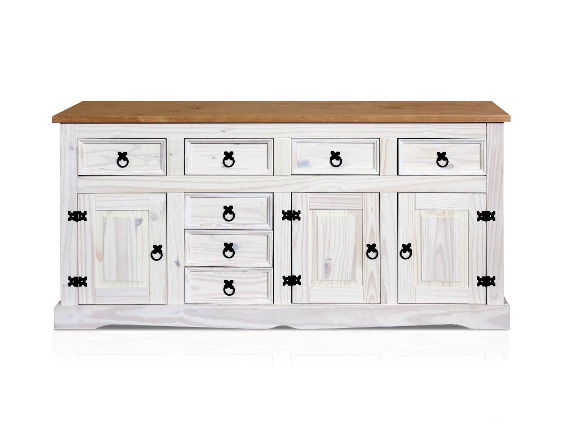 CORTON Sideboard II, Material Massivholz, Kiefer gewachst Honigfarbig