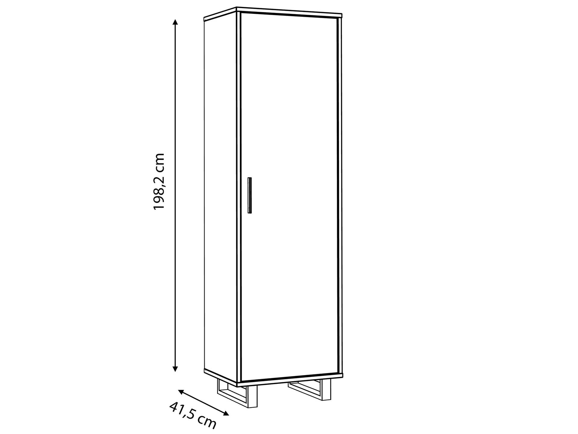 MANATI Garderobenschrank, Material Spanplatte, Artisan eichefarbig/schwarz 