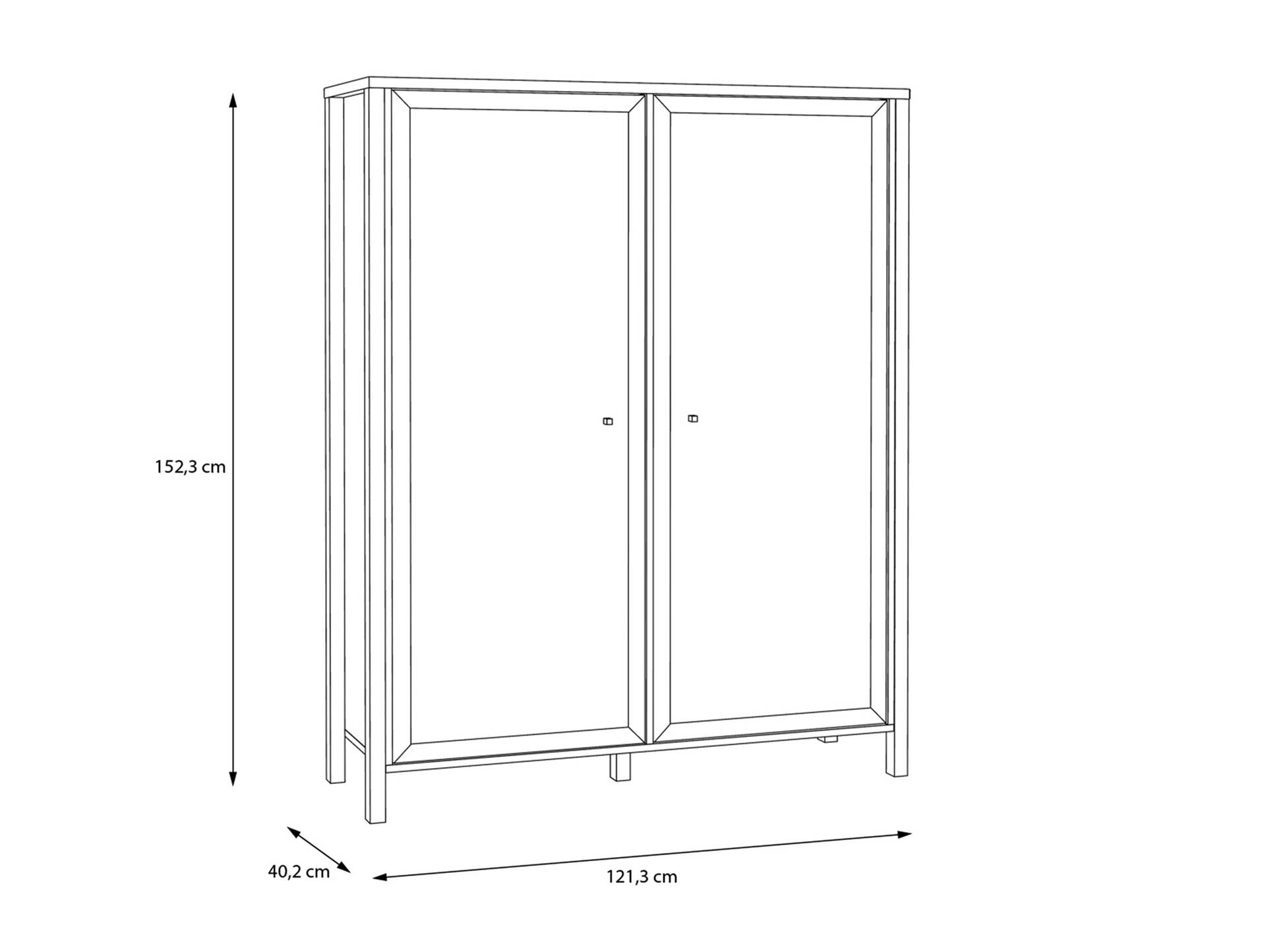 HAVANO Vitrine breit, Material Dekorspanplatte, Riviera eichefarbig/schwarz 