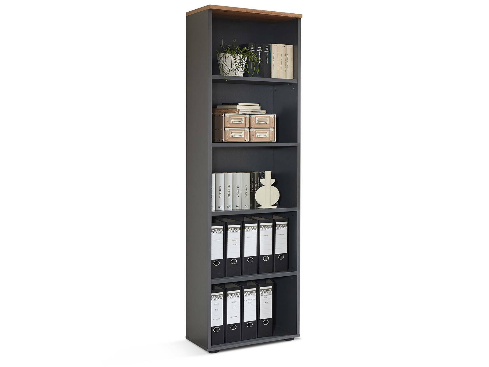 MAILAND Komplettbüro, Material Dekorspanplatte Artisan Eichefarbig / Graphit