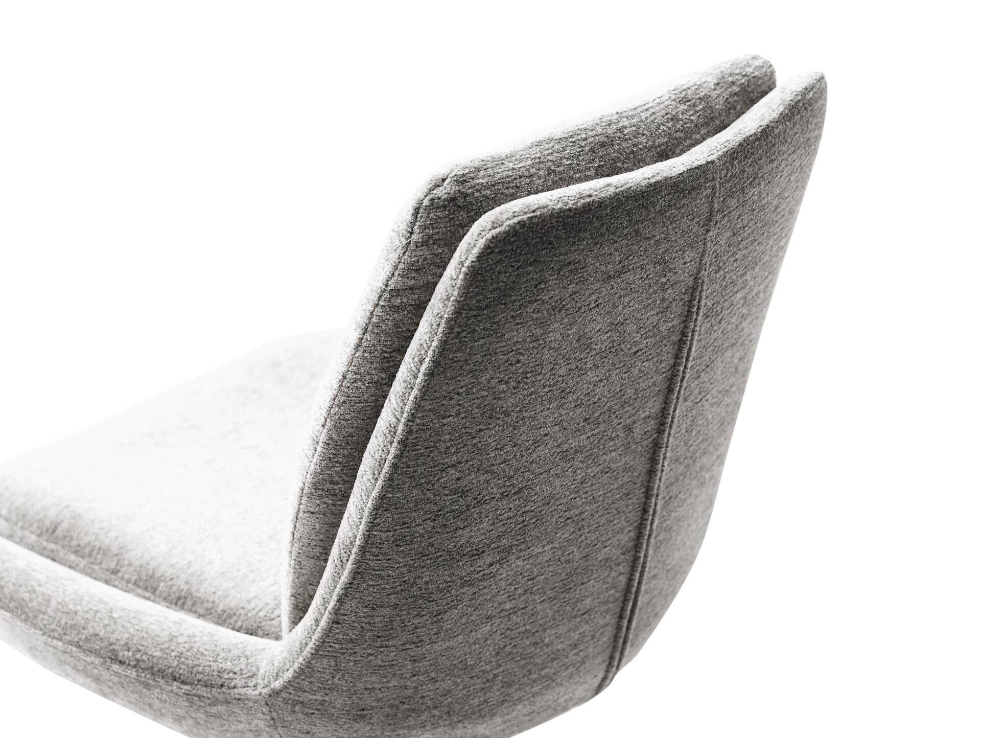 ALESSIO Schalenstuhl II, Material Stoff / Gestell: Metall oder Massivholz Metall schwarz